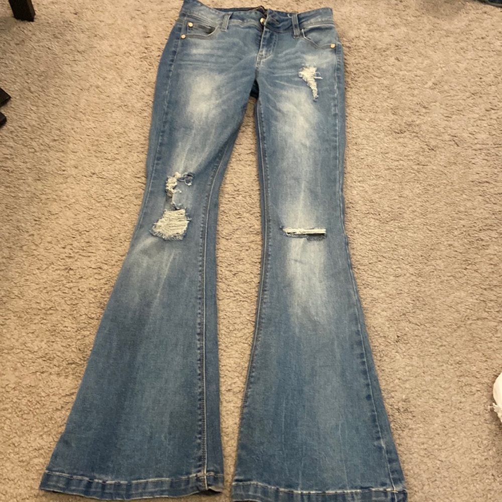 Boom boom distressed flare jeans size 3
